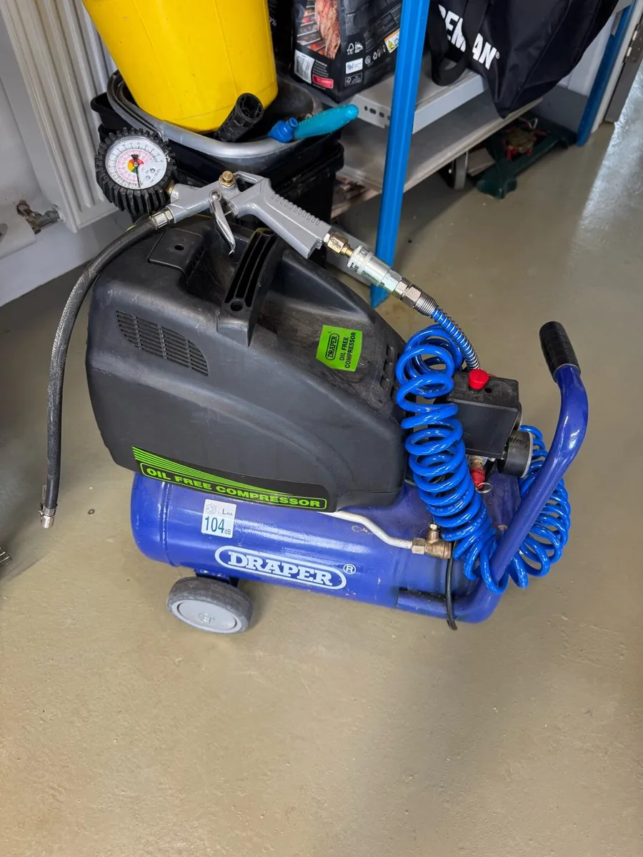 Compressor 24 Litre Oil Free Draper - Image 2