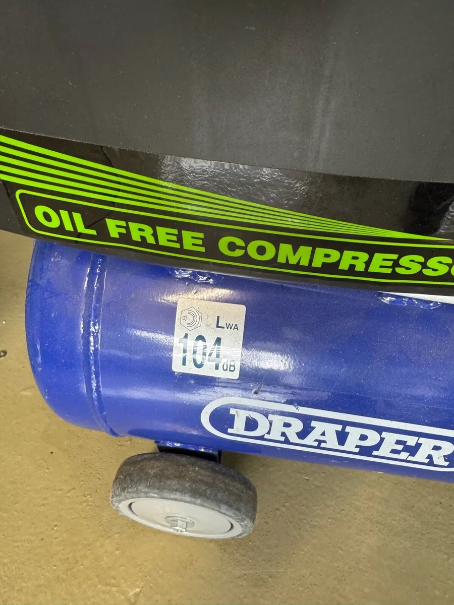 Compressor 24 Litre Oil Free Draper - Image 3