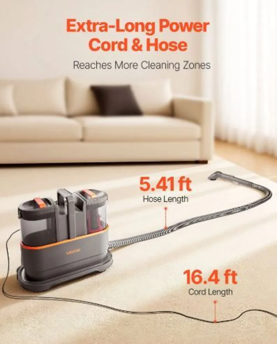 Carpet Cleaner Machine, 1.5 L Clean Water - Image 1