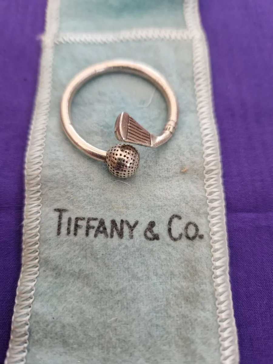 Silver Tiffany keyring. - Image 1