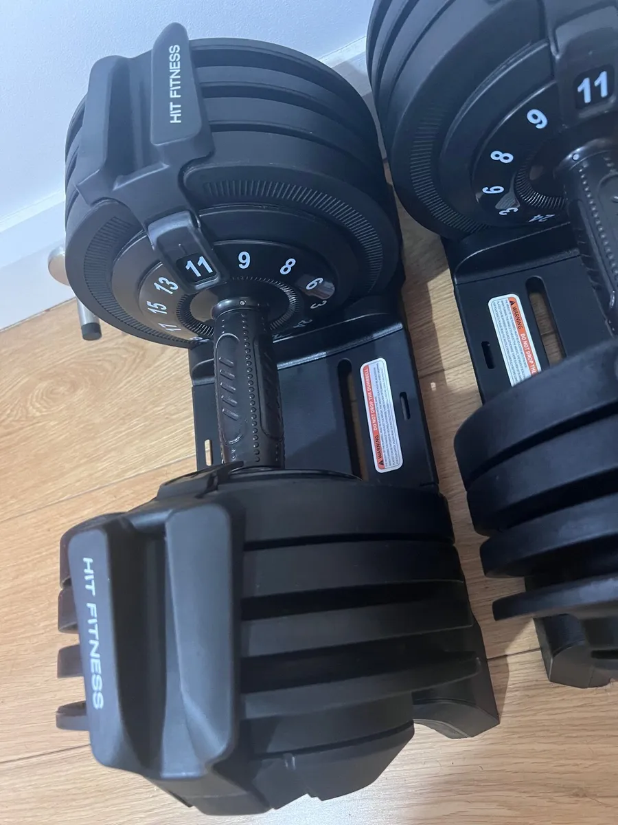 HIT FITNESS 24kg Adjustable Dumbbells (Pair – 48kg - Image 1