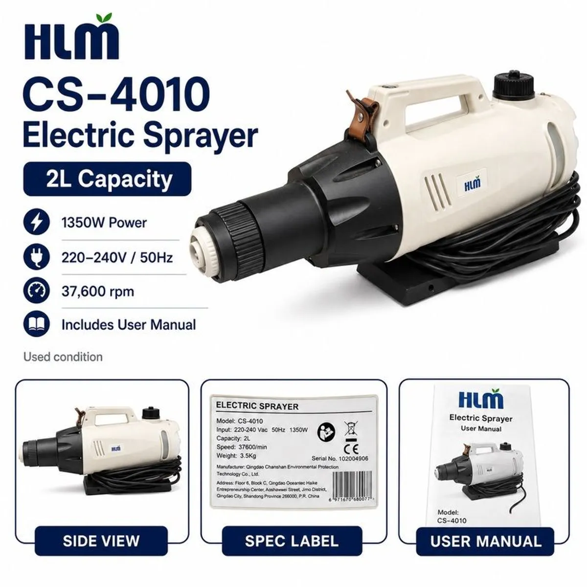 HLM CS-4010 Electric Electrostatic Sprayer - Image 1