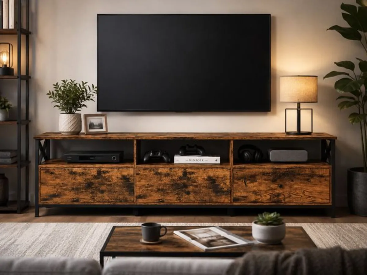 Industrial TV Stand for TVs up to 80 Inches - Image 1