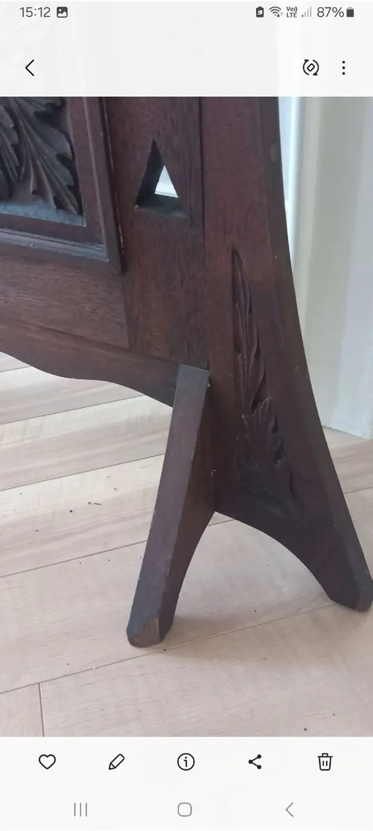 Amazing Arts and Crafts oak firescreen - Image 3