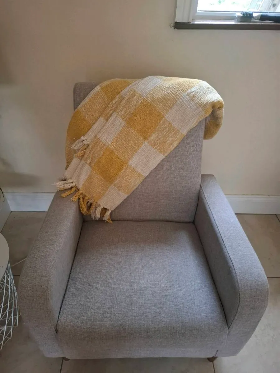 Small Grey Armchair - Image 4