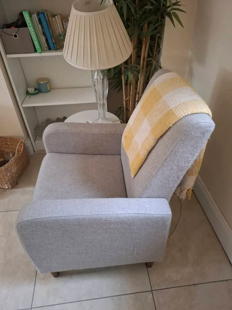 Small Grey Armchair - Image 2