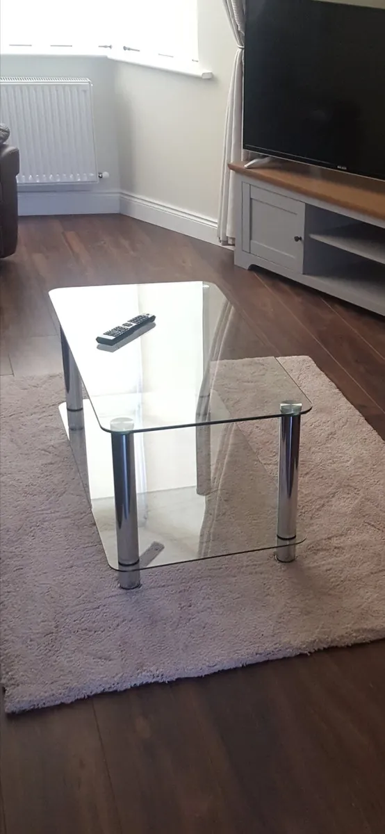 Glass coffee table