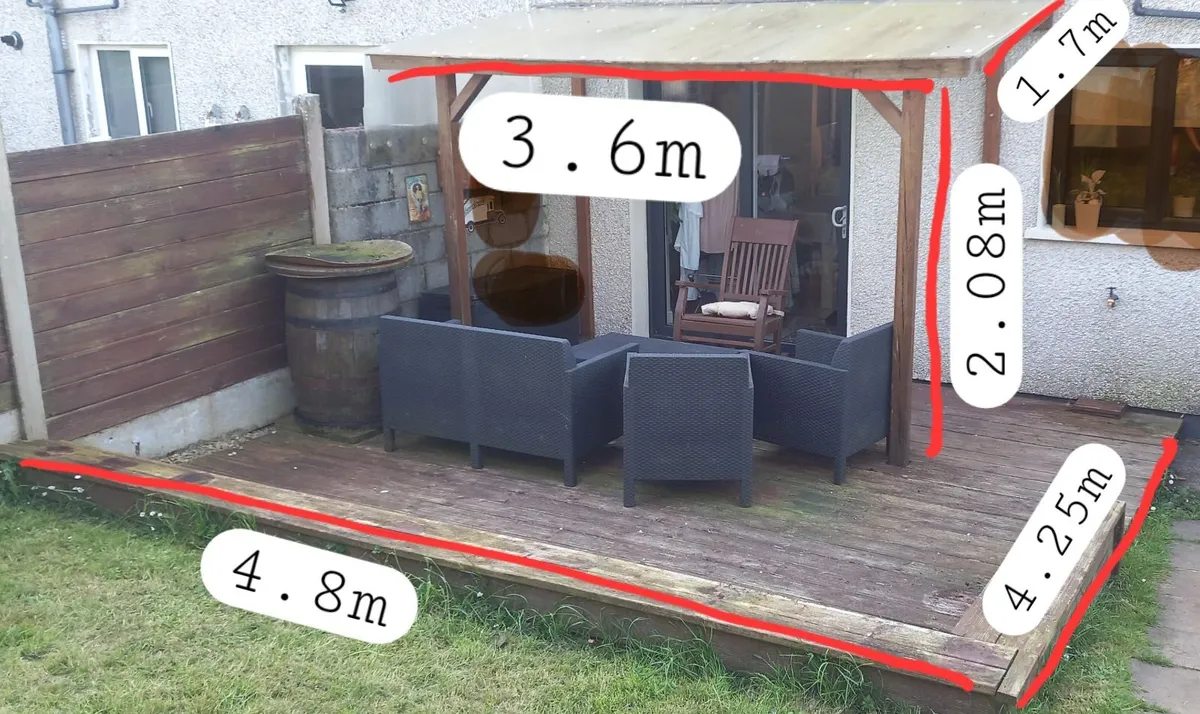 Free to take away, timber decking and pergola. - Image 2