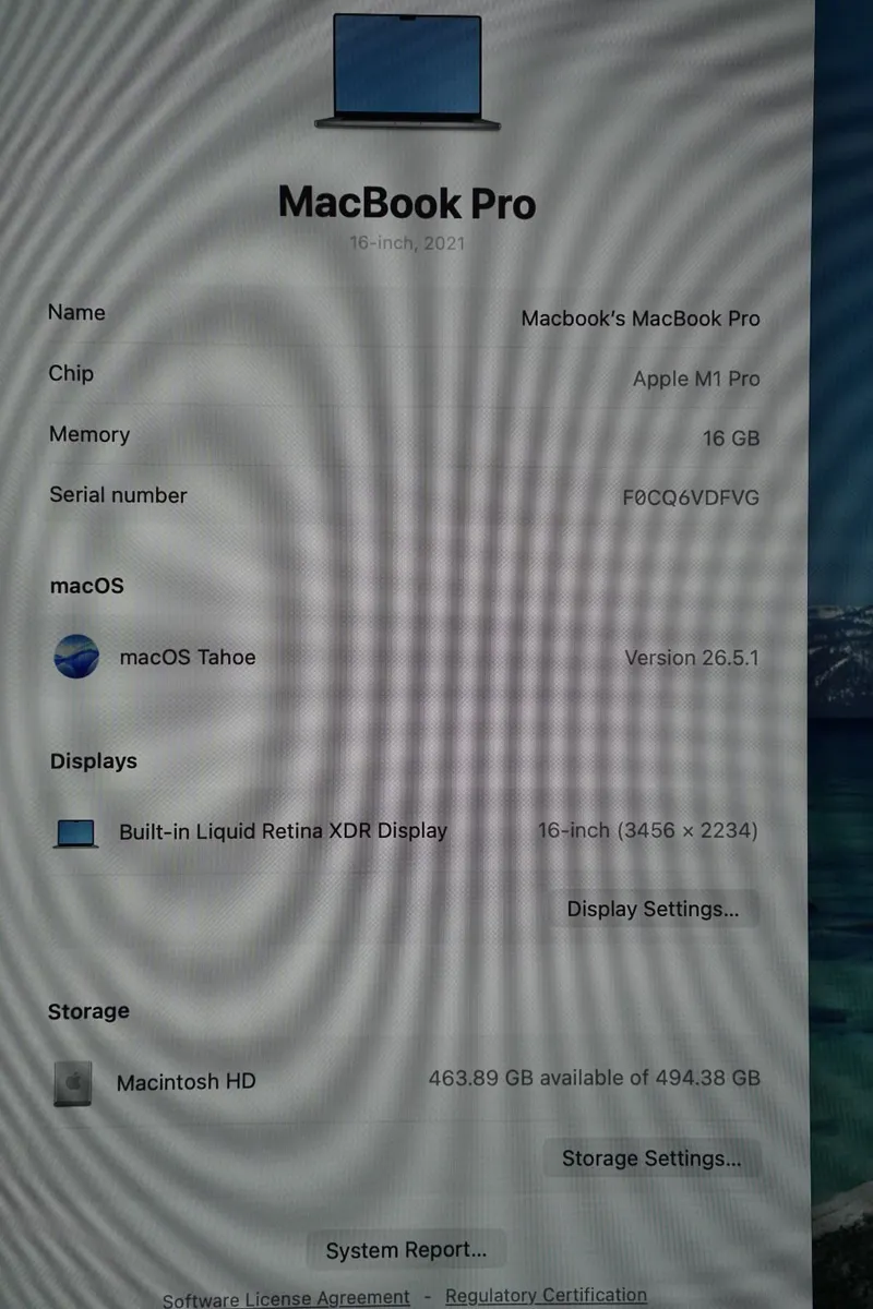 MacBook Pro 16" 2021 M1 Pro | 16GB | 512GB | 100% - Image 2