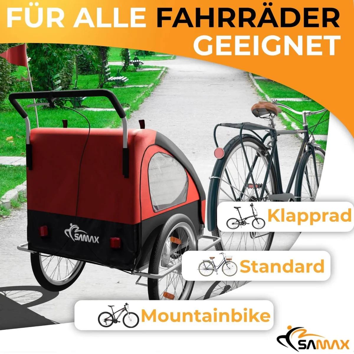 2-in-1 Child Bicycle Trailer & Jogger Stroller for - Image 4