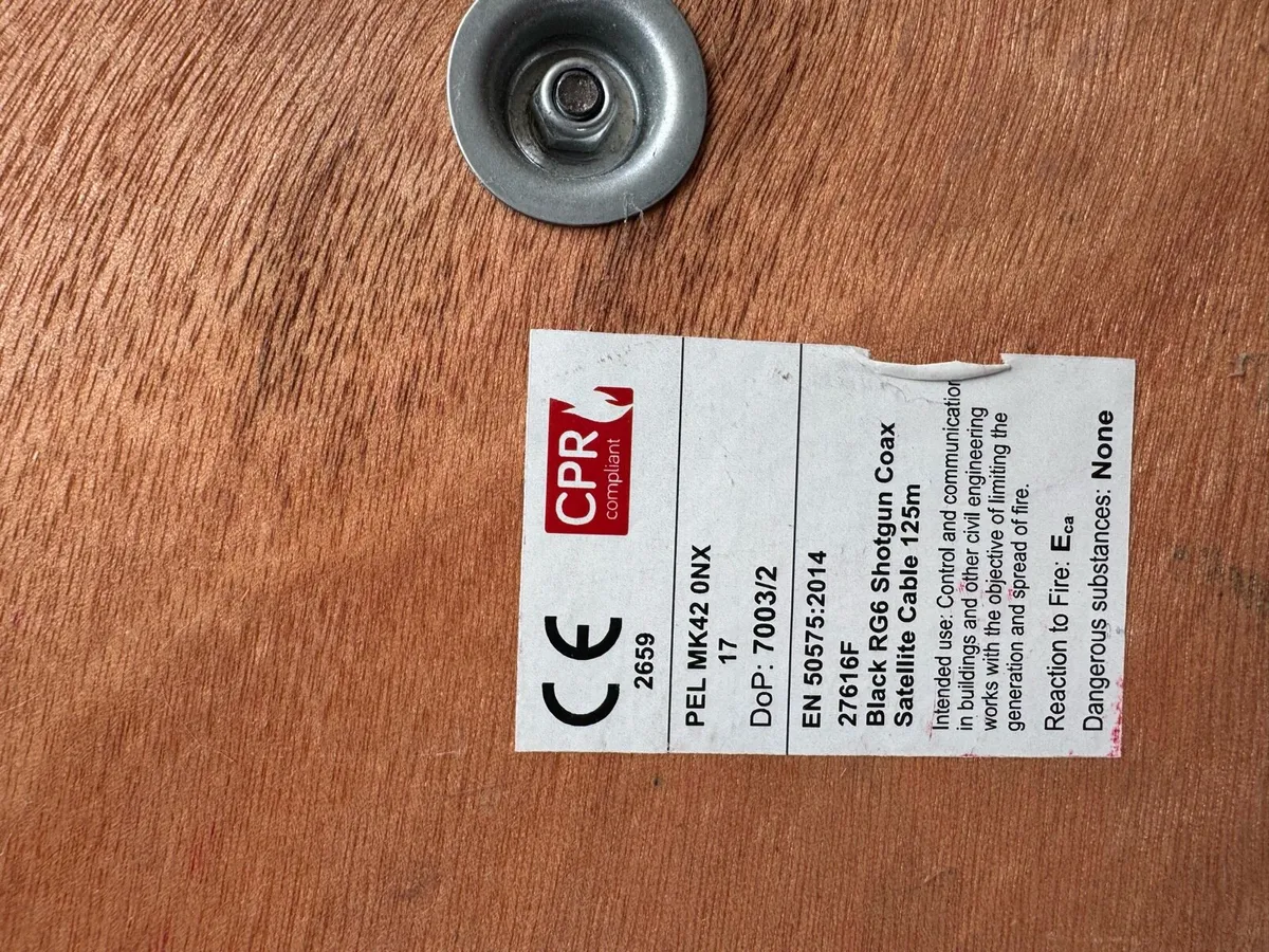Satellite Cable Black (twin RG6) 125meter - Image 4