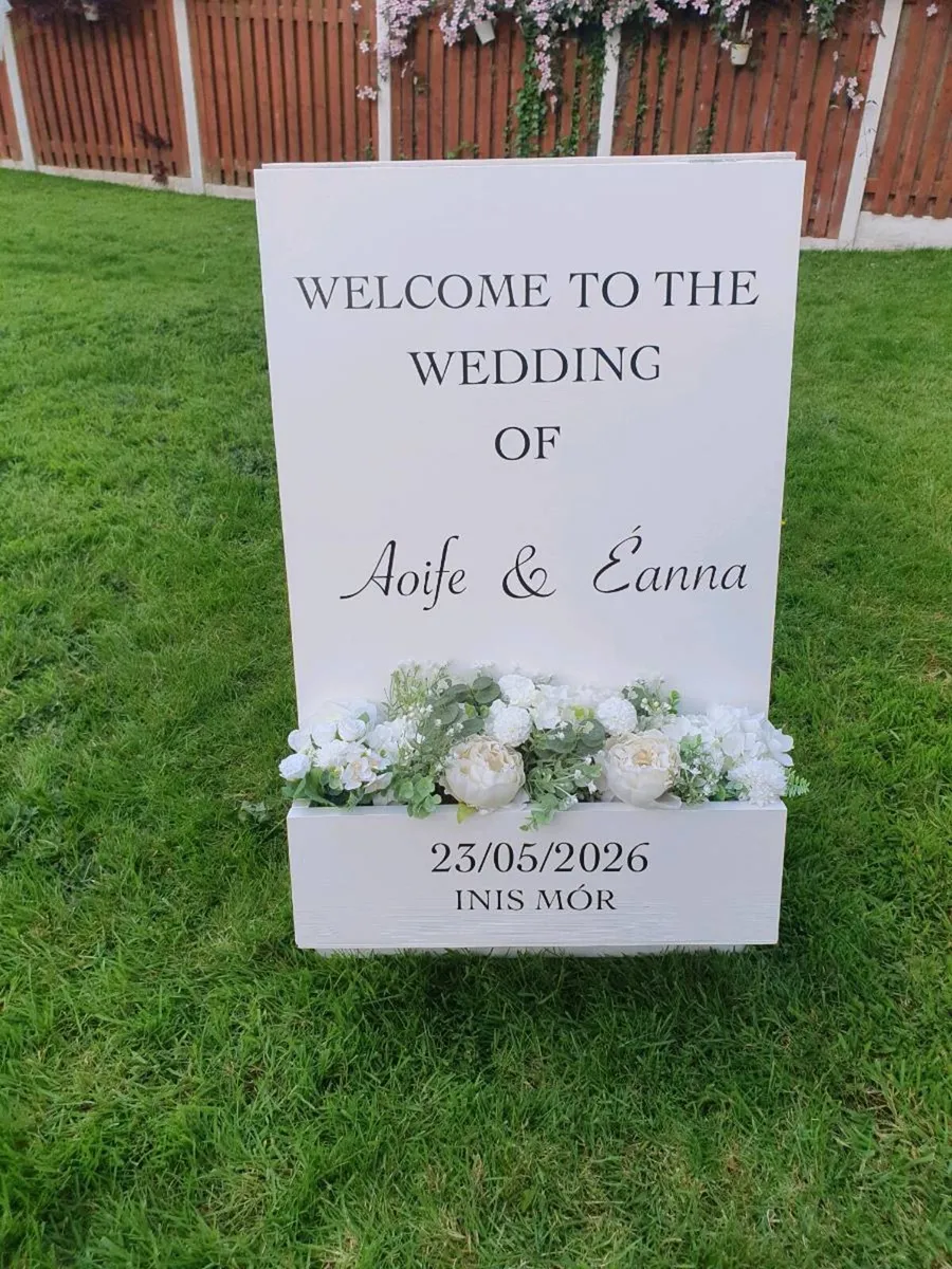 Personalised Wedding Welcome Sign for Rent