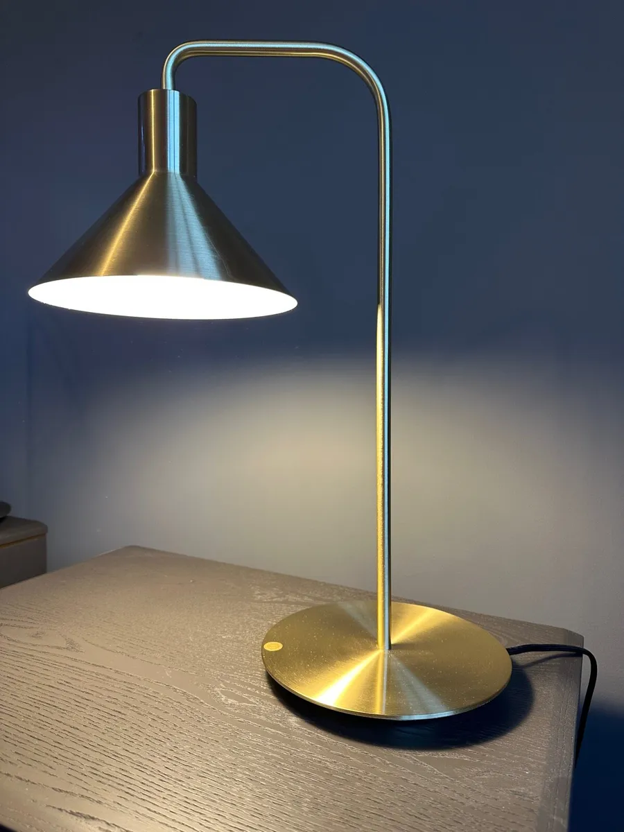 Gold Bedside/Table Lamps x2, Brand New/Never Used - Image 1