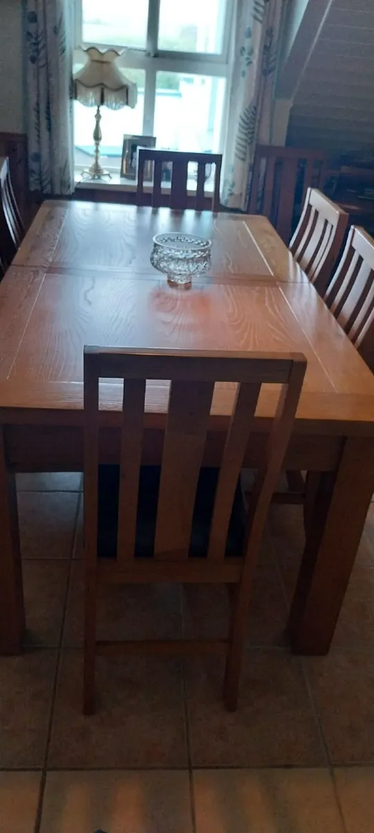 Dining Table & 8 Chairs-Matching Sideboard Avail - Image 1