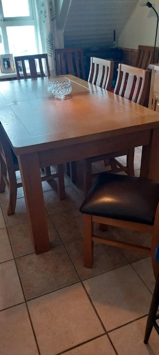 Dining Table & 8 Chairs-Matching Sideboard Avail - Image 4