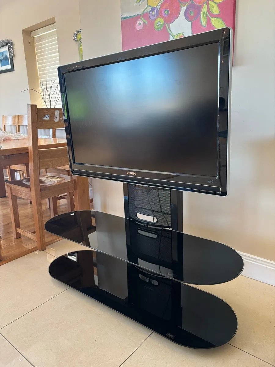 42” TV and stand - Image 2