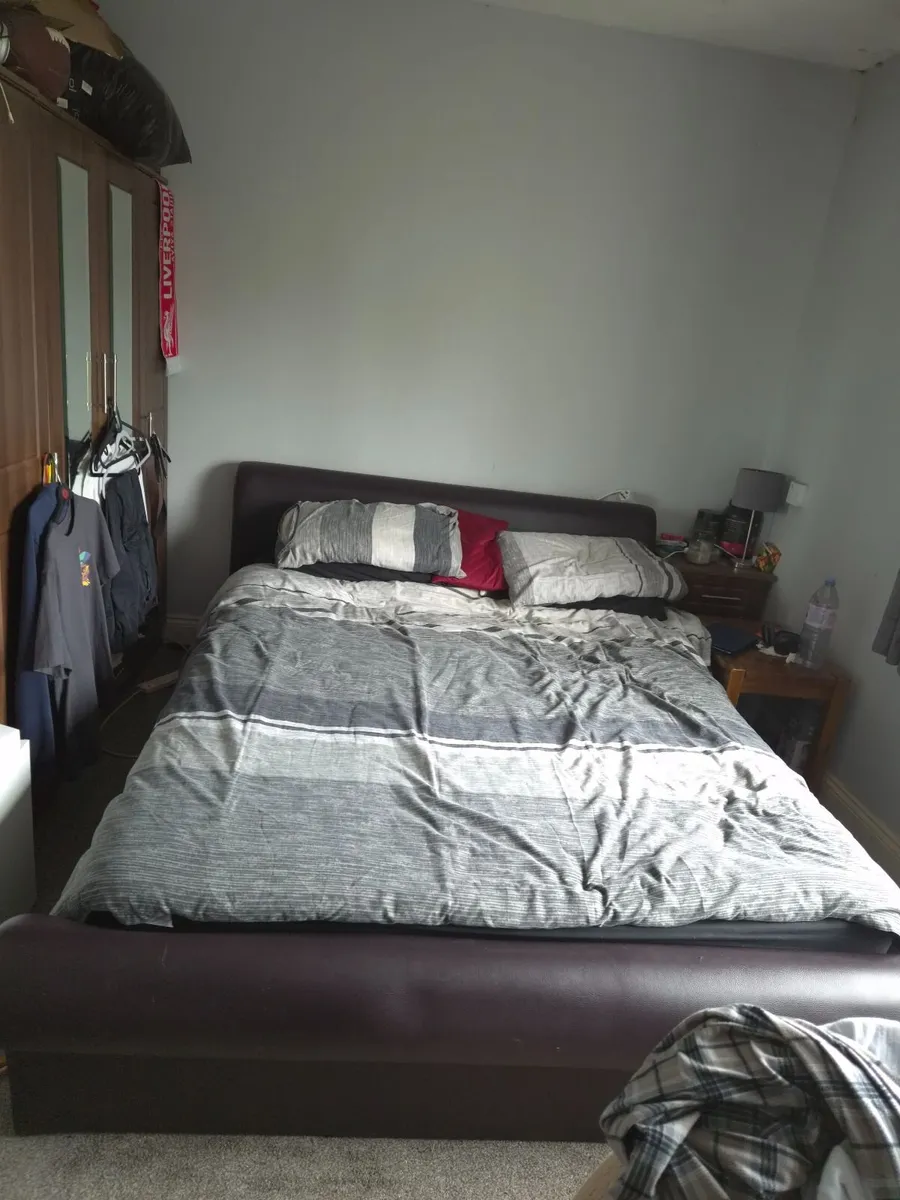 Brown Leather Bed - Image 3