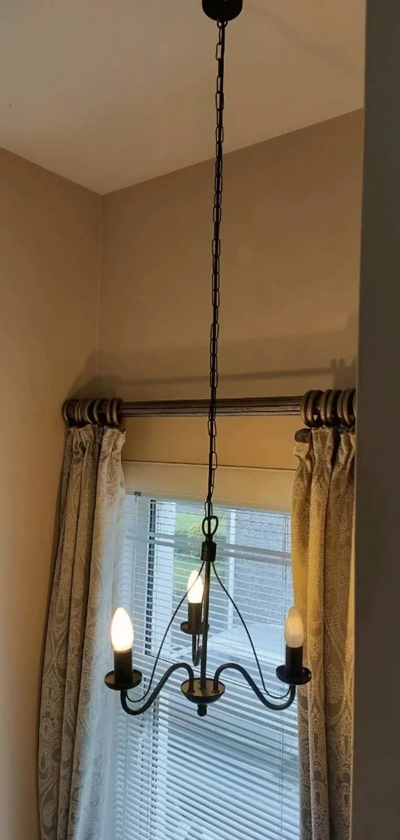Black candle pendant ceiling light