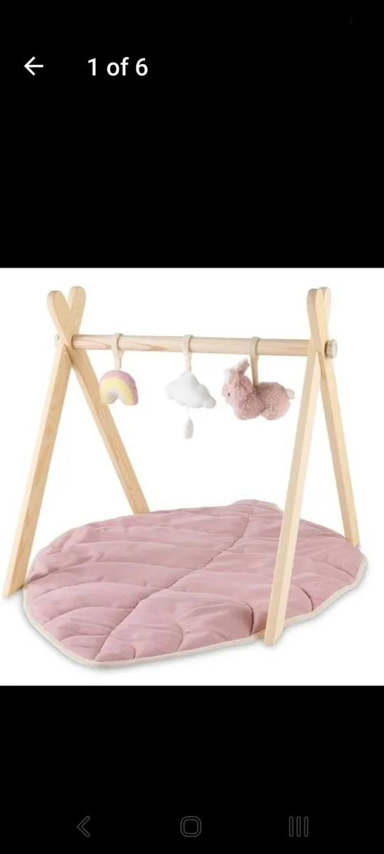 Nuby luttle hops and raindrops wooden playgym - Image 1
