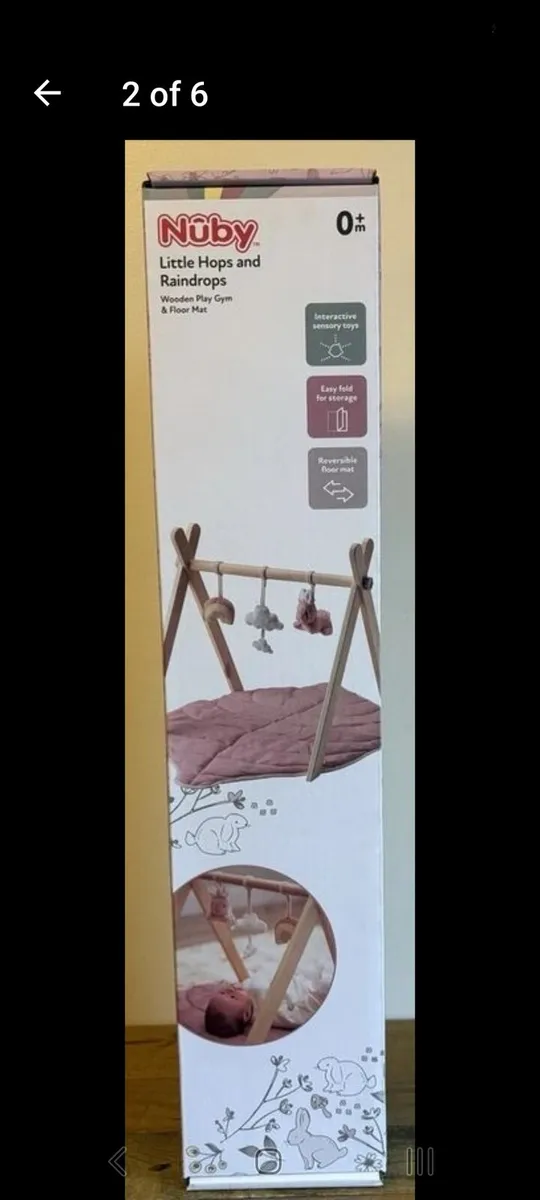 Nuby luttle hops and raindrops wooden playgym - Image 2