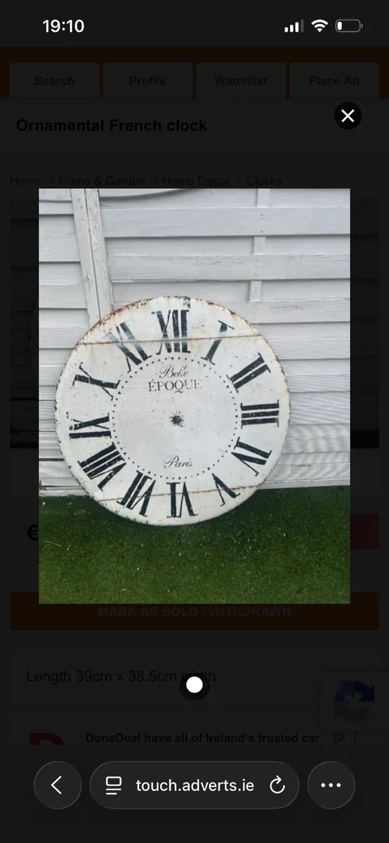 Ornamental French clock