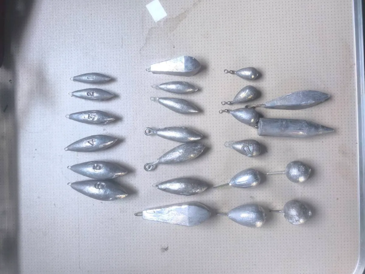 Fishing weights 1,2,3,4,5,6,8oz torpedo beach boat - Image 1
