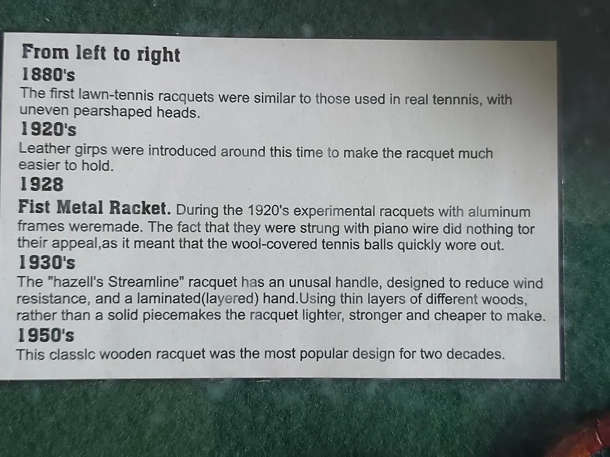 Framed History of the Tennis Racket - Image 3