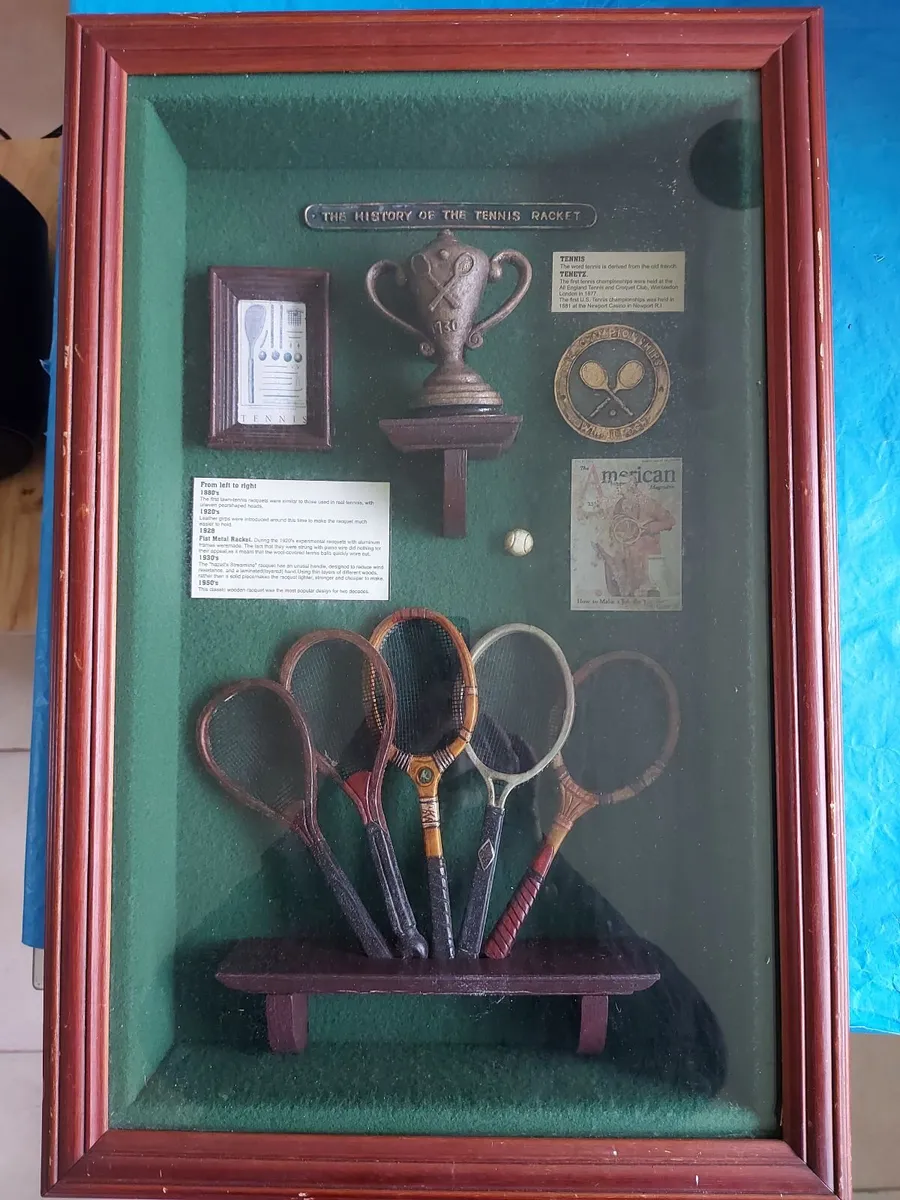 Framed History of the Tennis Racket - Image 1