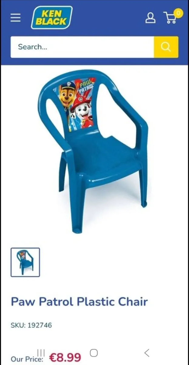 kids table and chair plastic paw patrol - Image 3