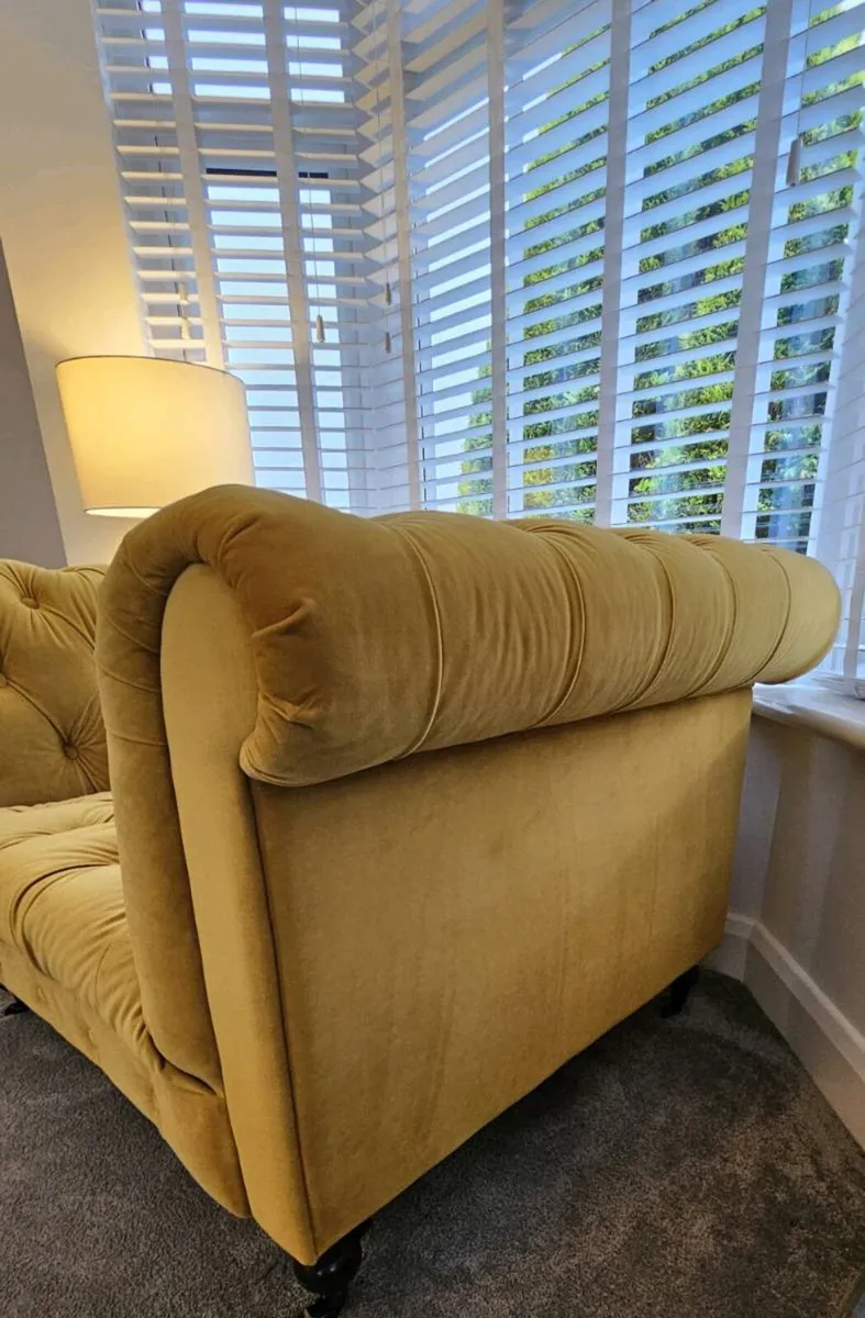 Lovely Darby Velvet Armchair - Mustard - Image 4