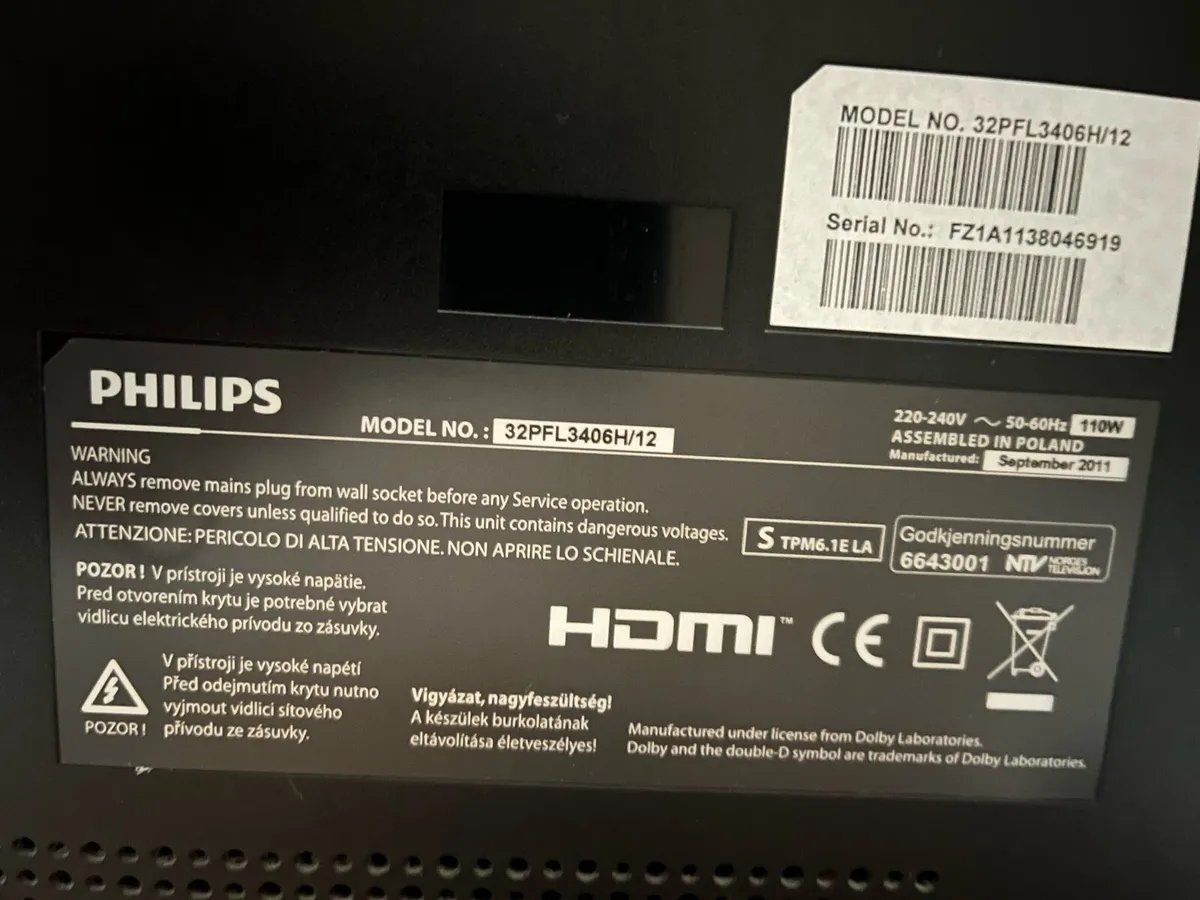 32” Philips TV - Image 2
