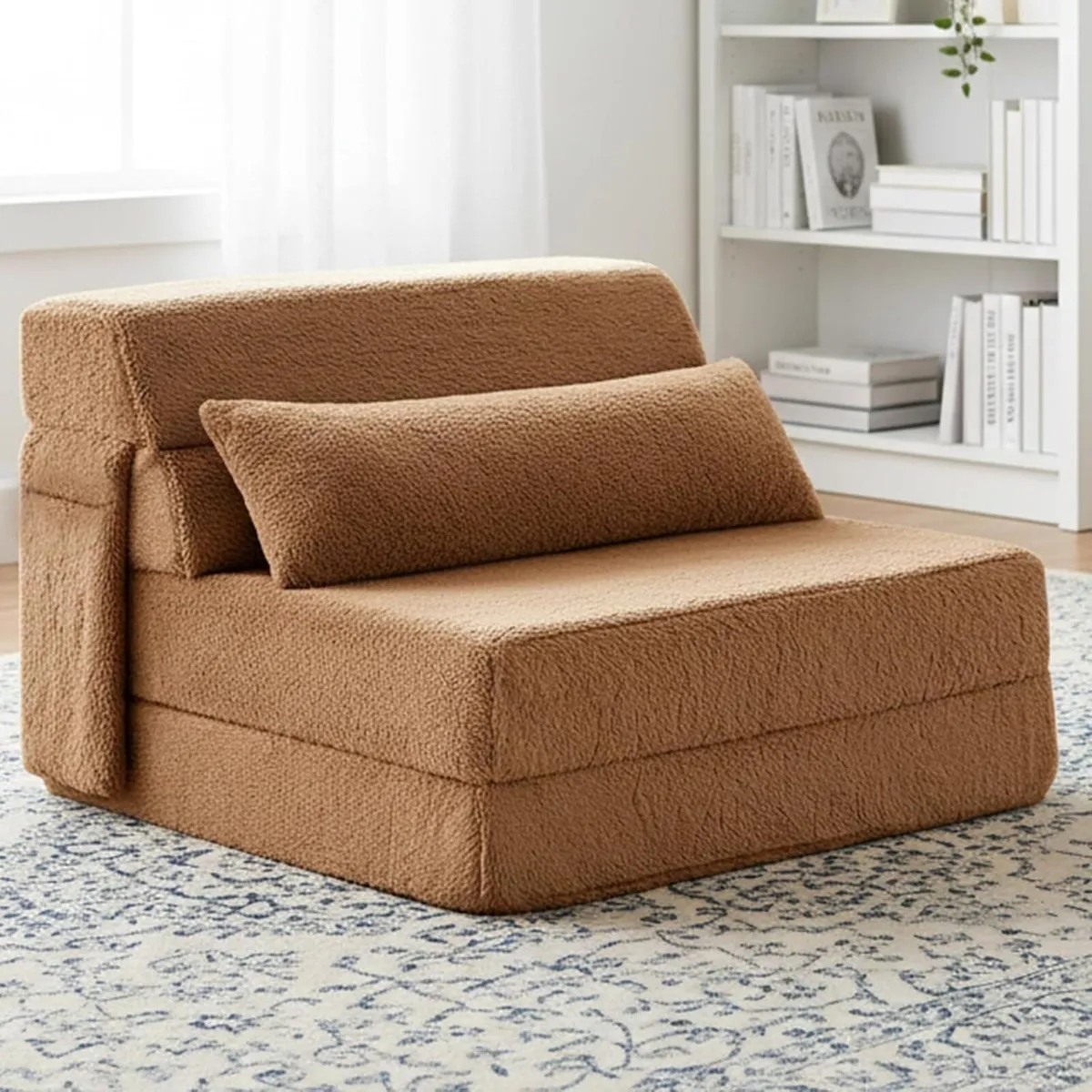 Folding Sofa Bed with Pillow 4-in-1 Floor Couch - Image 2