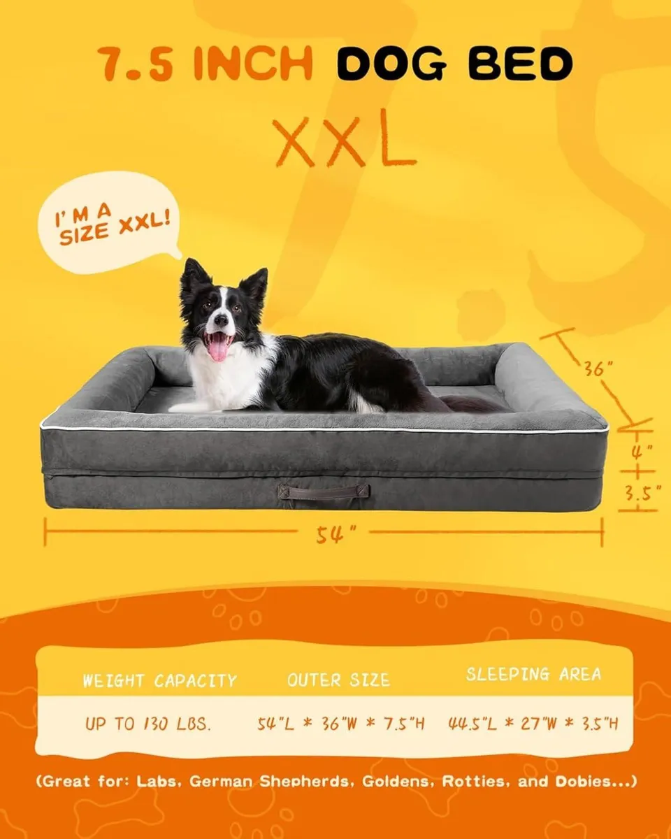 XXL Orthopedic Dog Bed Waterproof Sofa with - Image 4
