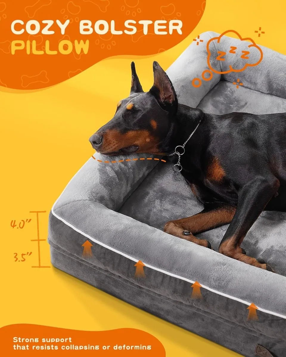 XXL Orthopedic Dog Bed Waterproof Sofa with - Image 3