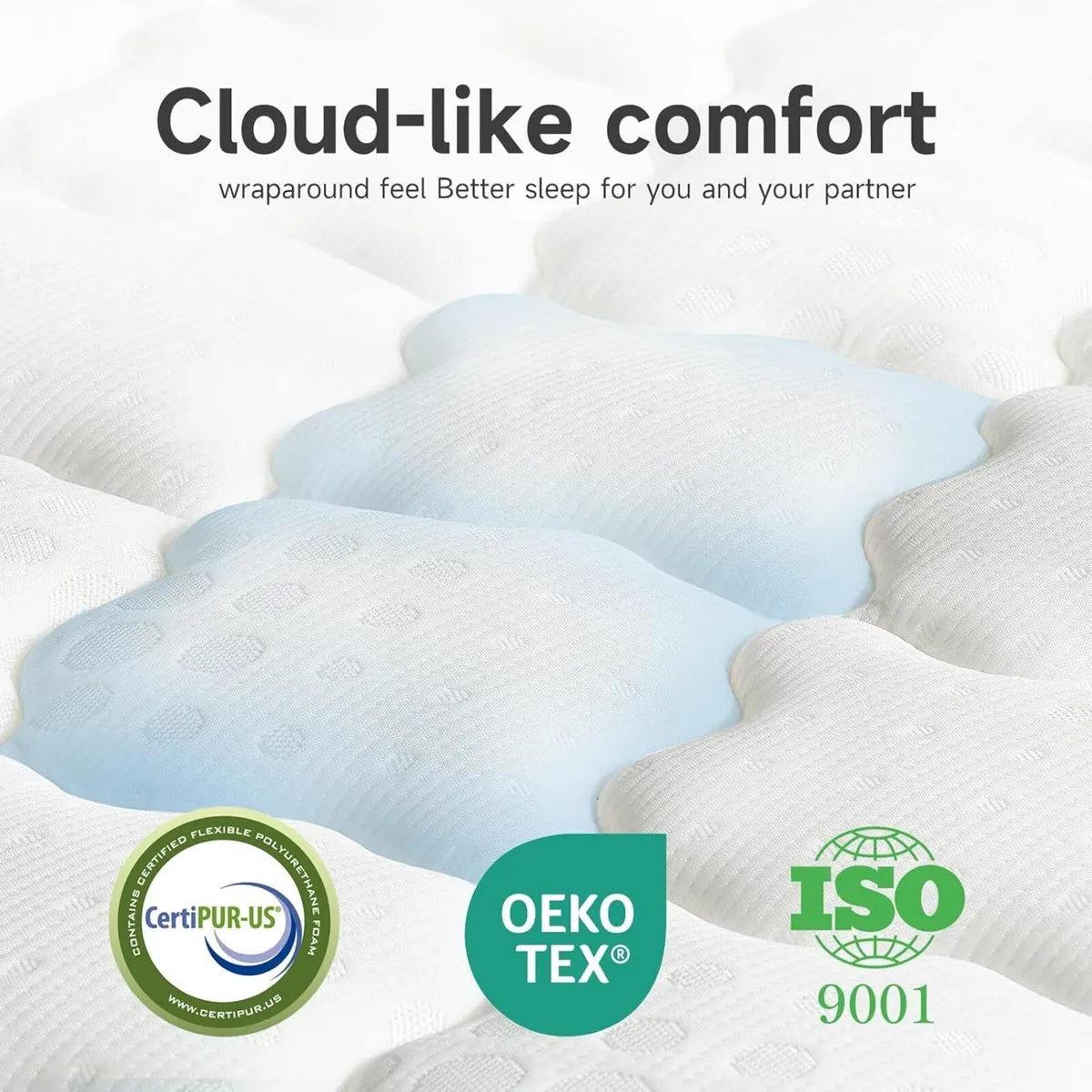 Small Double Mattress 10.3 Inch Hybrid 4FT with - Image 4