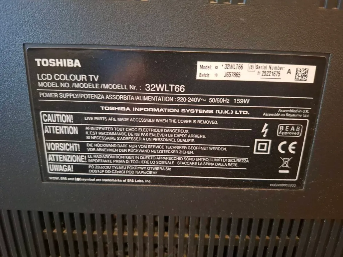 32" Toshiba Regza Hd Tv - Image 3