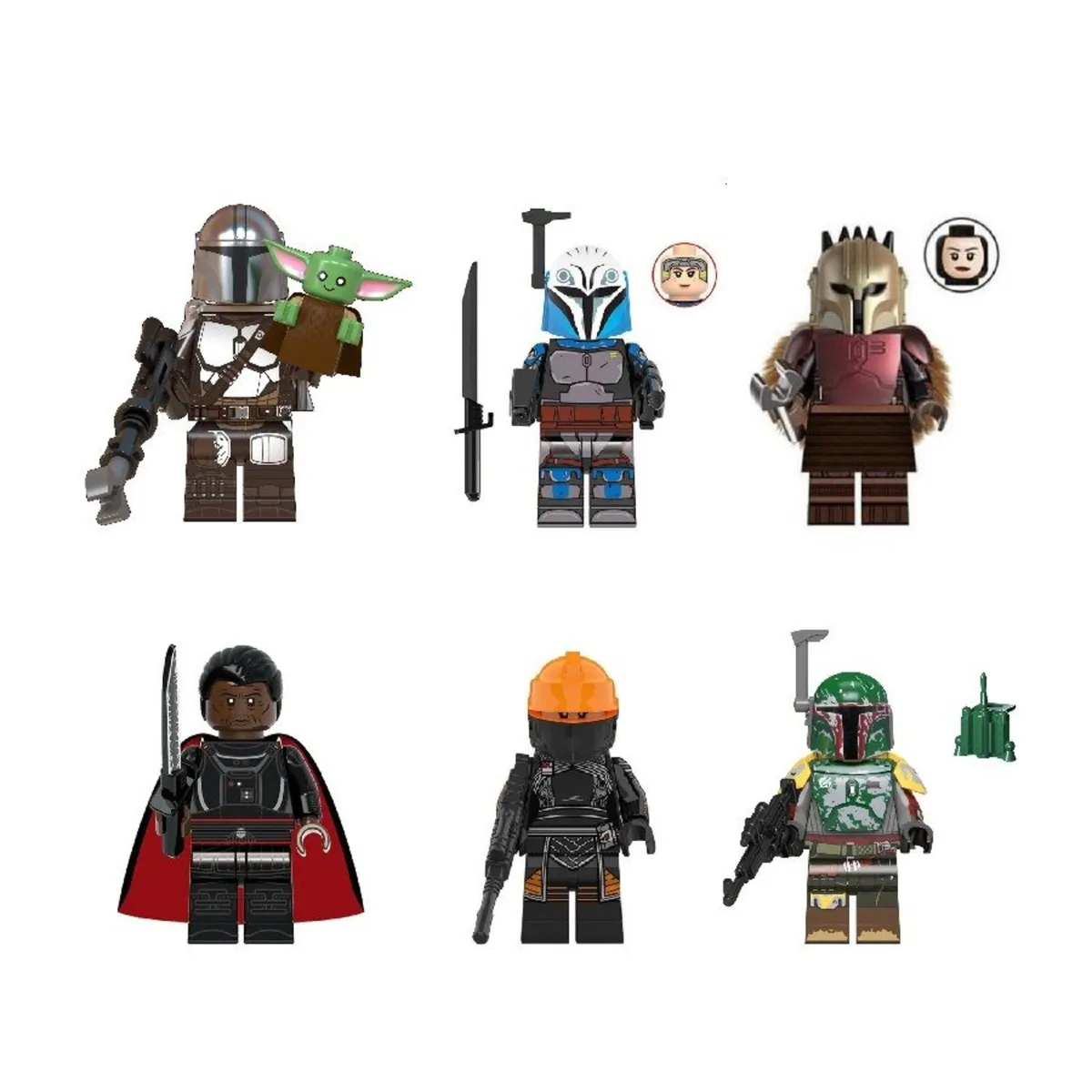[6-Pack] Star Wars Mandalorian Minifigure Bundle