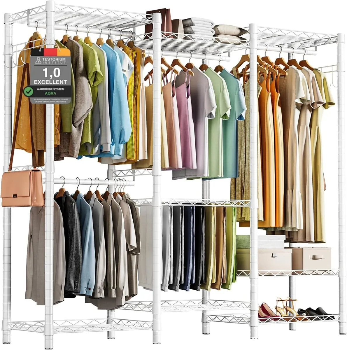 Clothes Rail for Bedroom 372kg Heavy Duty - Image 1