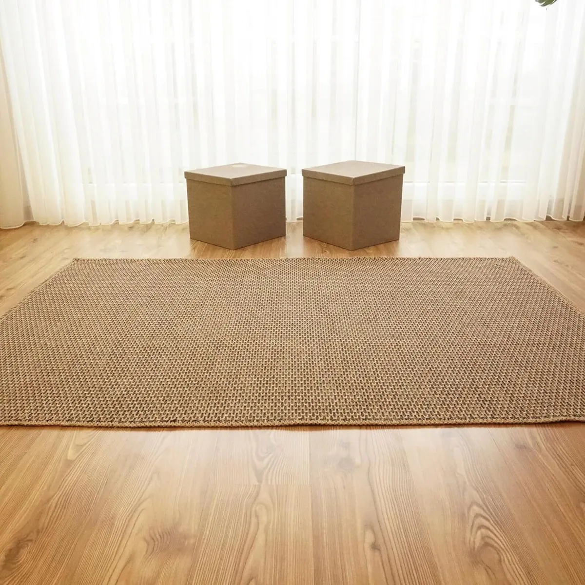 Jute Area Rug Machine Washable For Garden Kitchen - Image 3