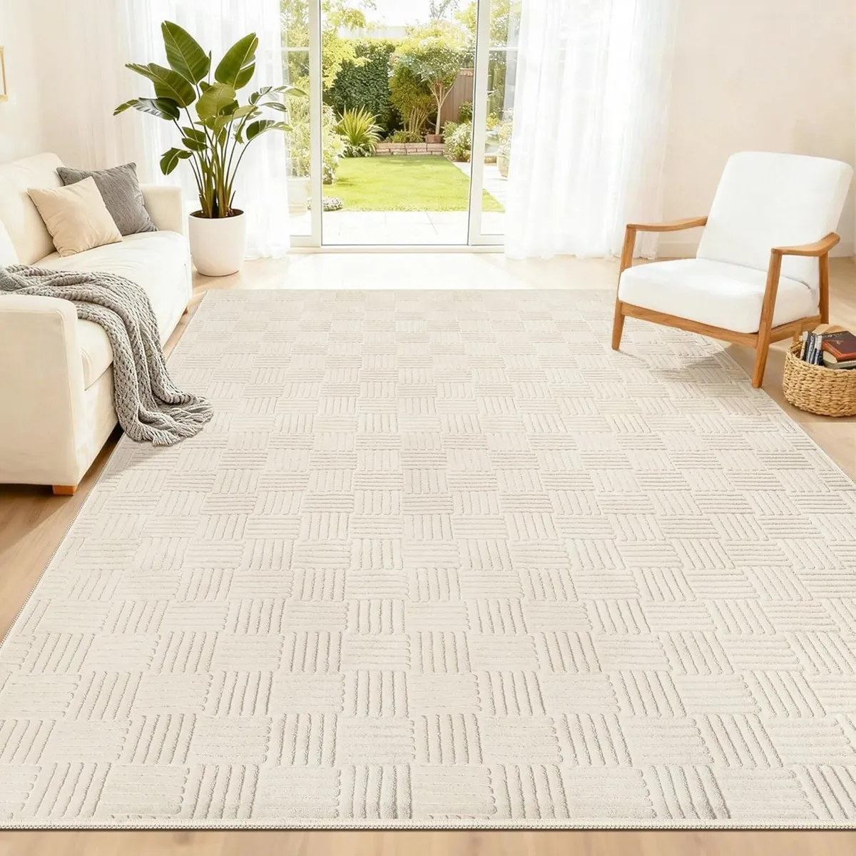 Rugs Living Room 200x300cm Washable Soft Fluffy - Image 1