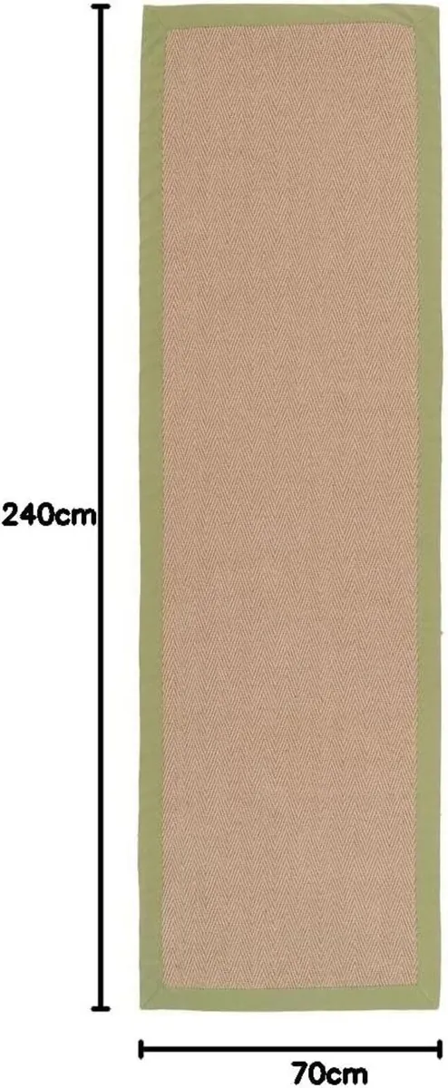 Natural Sustainable Olive Green Cotton Border - Image 2