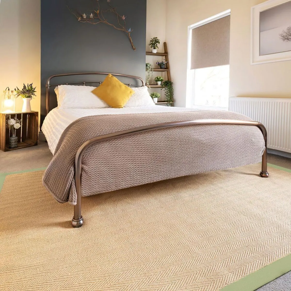 Natural Sustainable Olive Green Cotton Border - Image 1