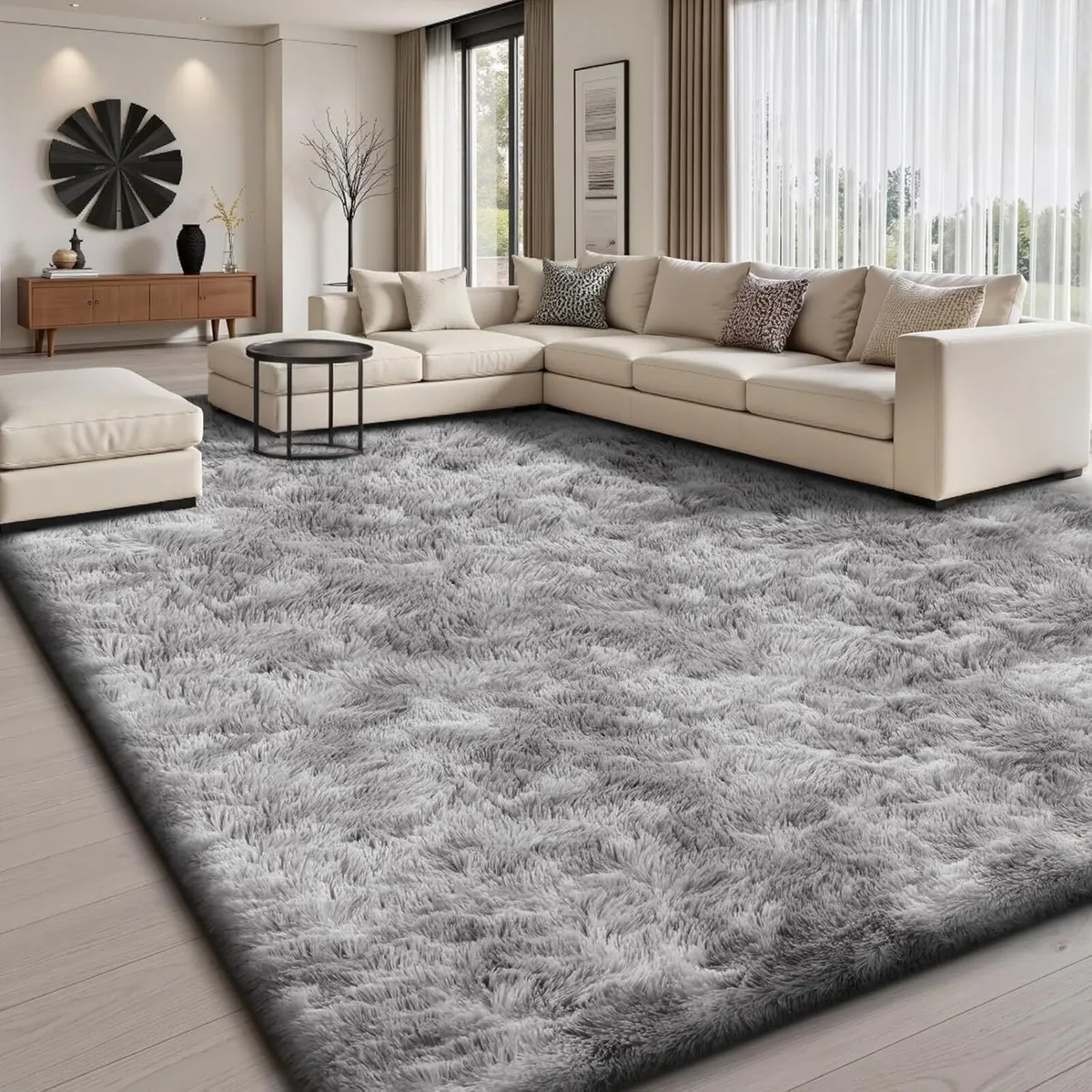 Rugs Living Room 240x340cm Grey Area for Bedroom - Image 1