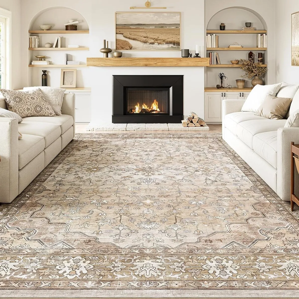 Large Rugs for Living Room 200x290 Faux Wool - Image 1