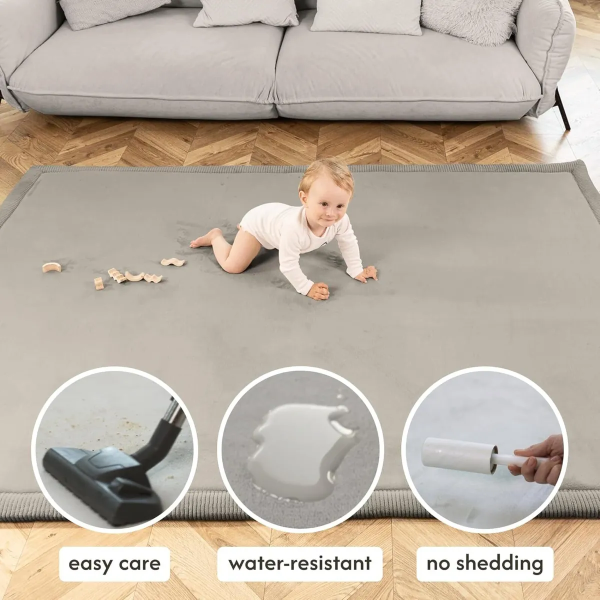 CloudSoft Baby Play Mat for Floor 200 x 280cm - Image 4