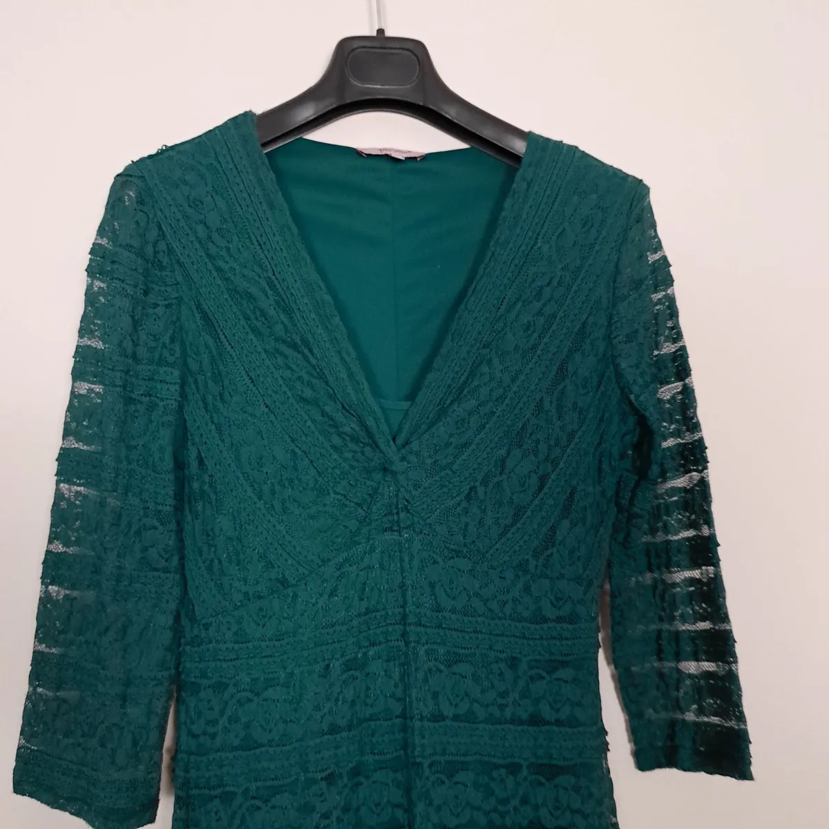 Per Una Teal Green Lace Tiered Midi Dress 12UK - Image 2