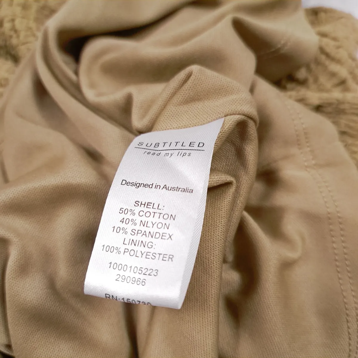 Subtitled Green Tan Crinkle Maxi Dress XS - Image 4