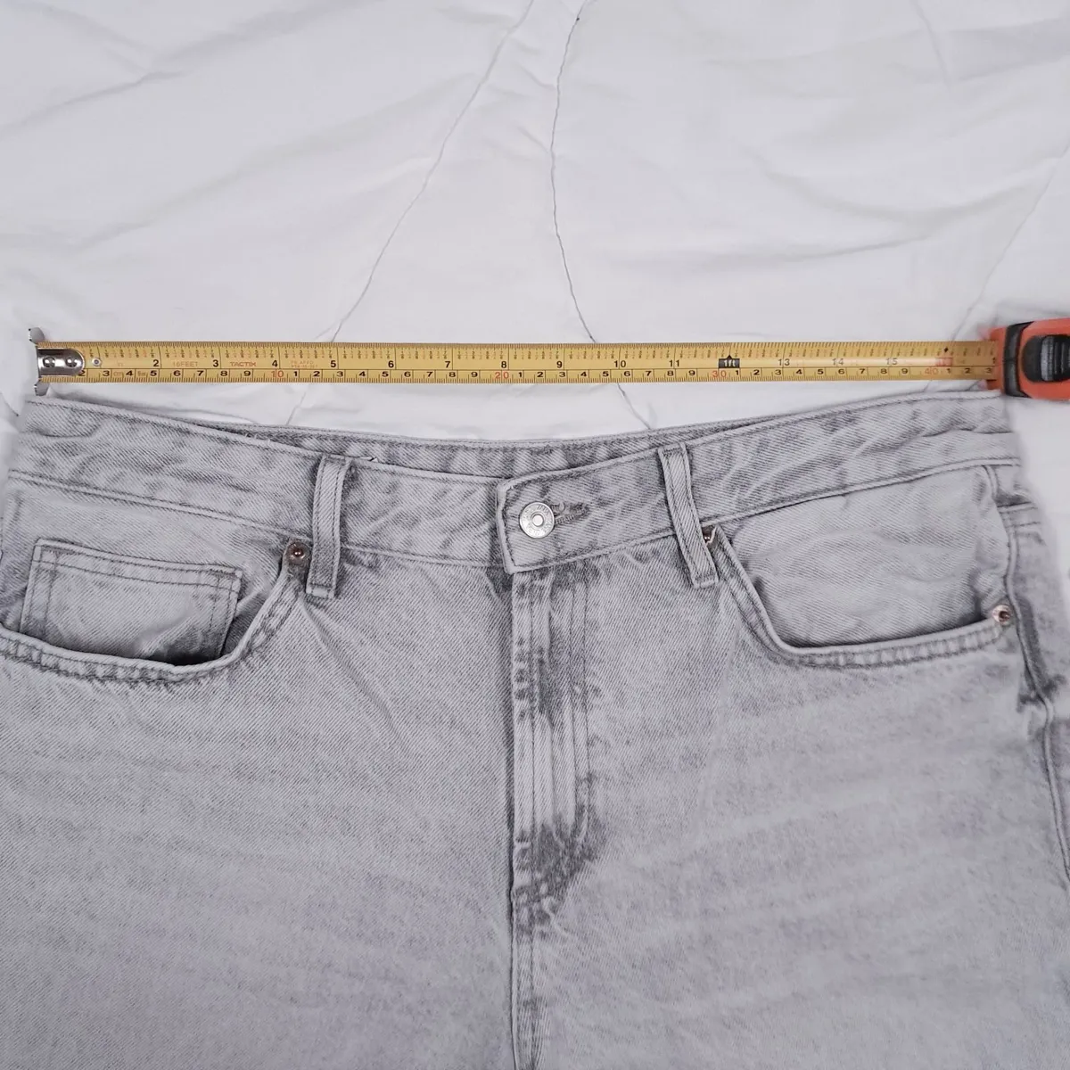Zara Grey Straight Leg Denim Jeans 16UK/44EU - Image 3