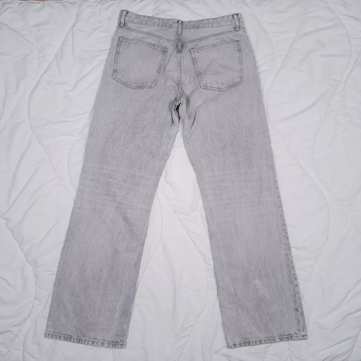 Zara Grey Straight Leg Denim Jeans 16UK/44EU - Image 4