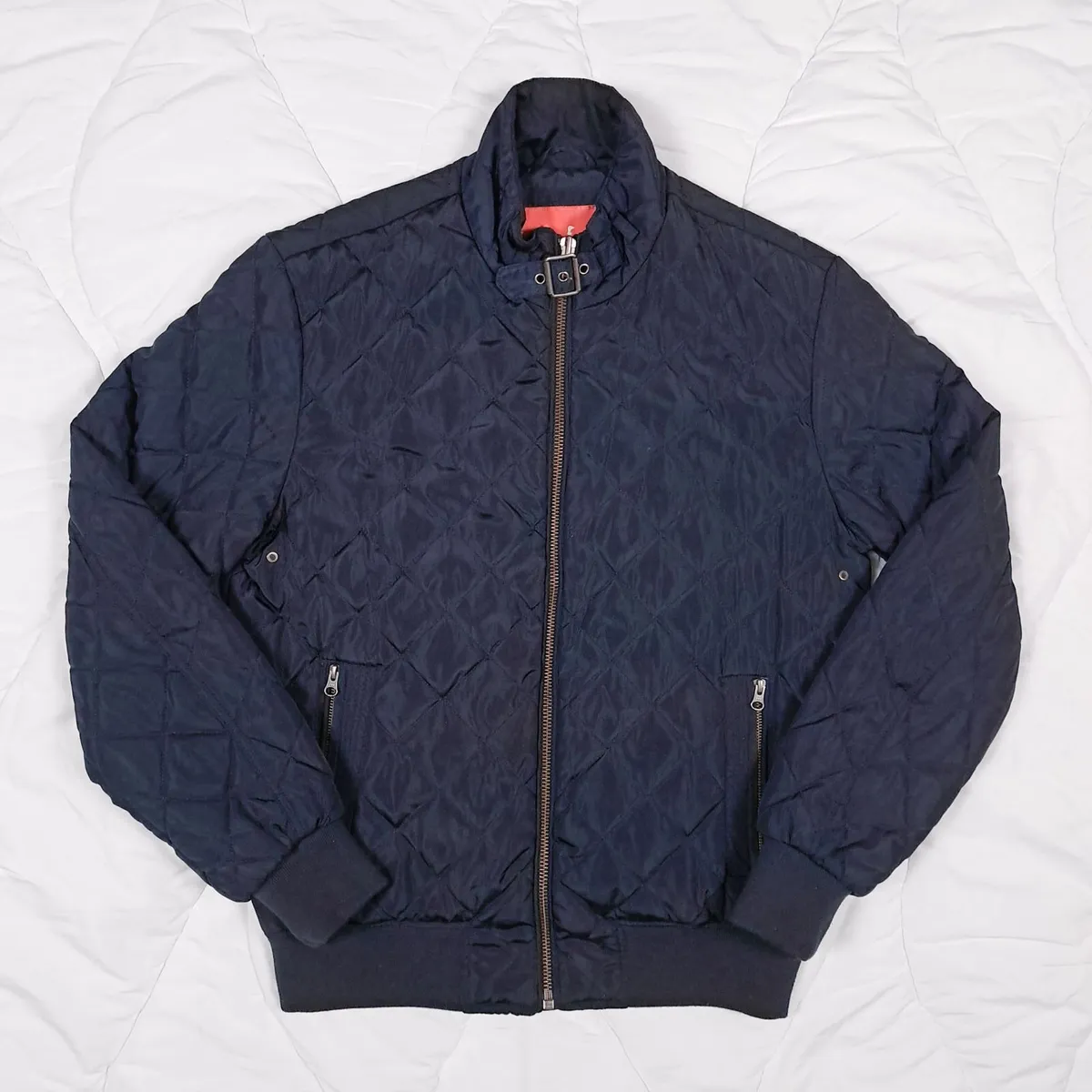 6th Sense Navy Blue Quilted Jacket Mens L - Image 2